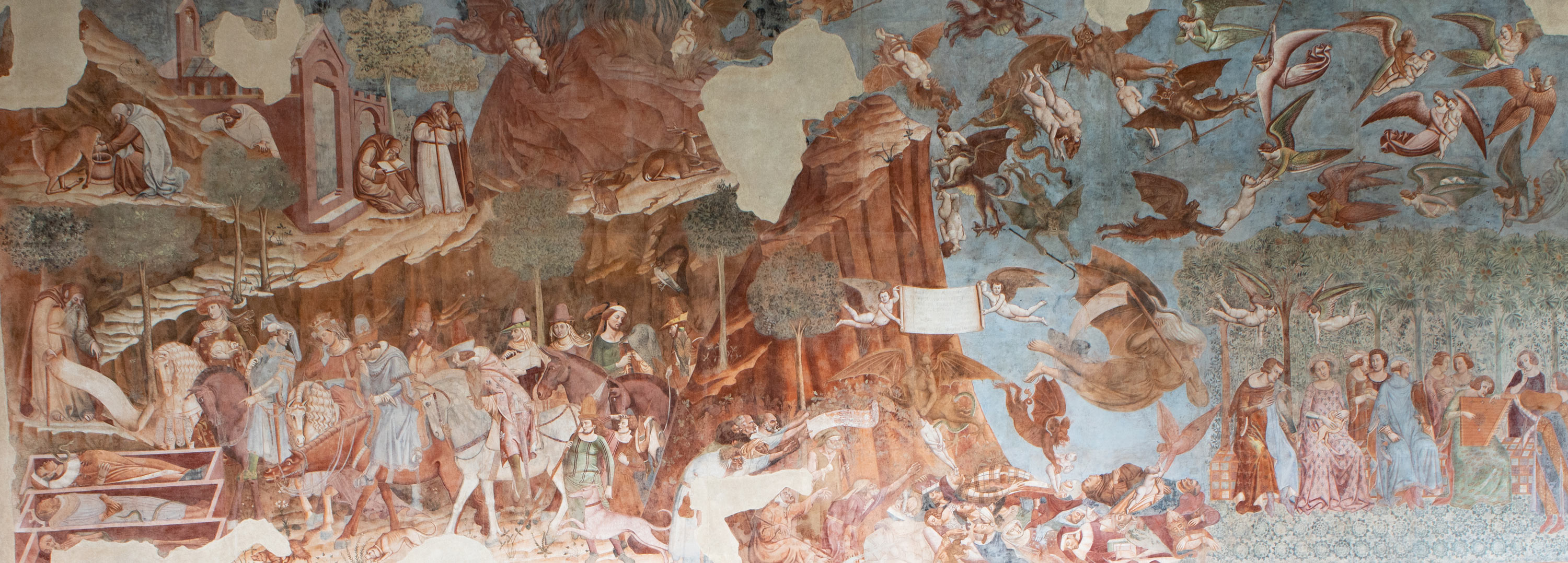 Bonamico Buffalmacco, Trionfo della Morte (1336 circa; affresco, 564 x 1497 cm; Pisa, Camposanto Monumentale)
