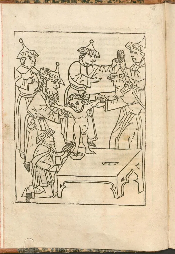 Albrecht Kunne, Historie von Simon zu Trient (Geschichte des zu Trient ermordeten Christenkindes) (Trento, 6 settembre 1475; incunabolo; Monaco di Baviera, Bayerische Staatsbibliothek, 2 Inc s. a. 62)
