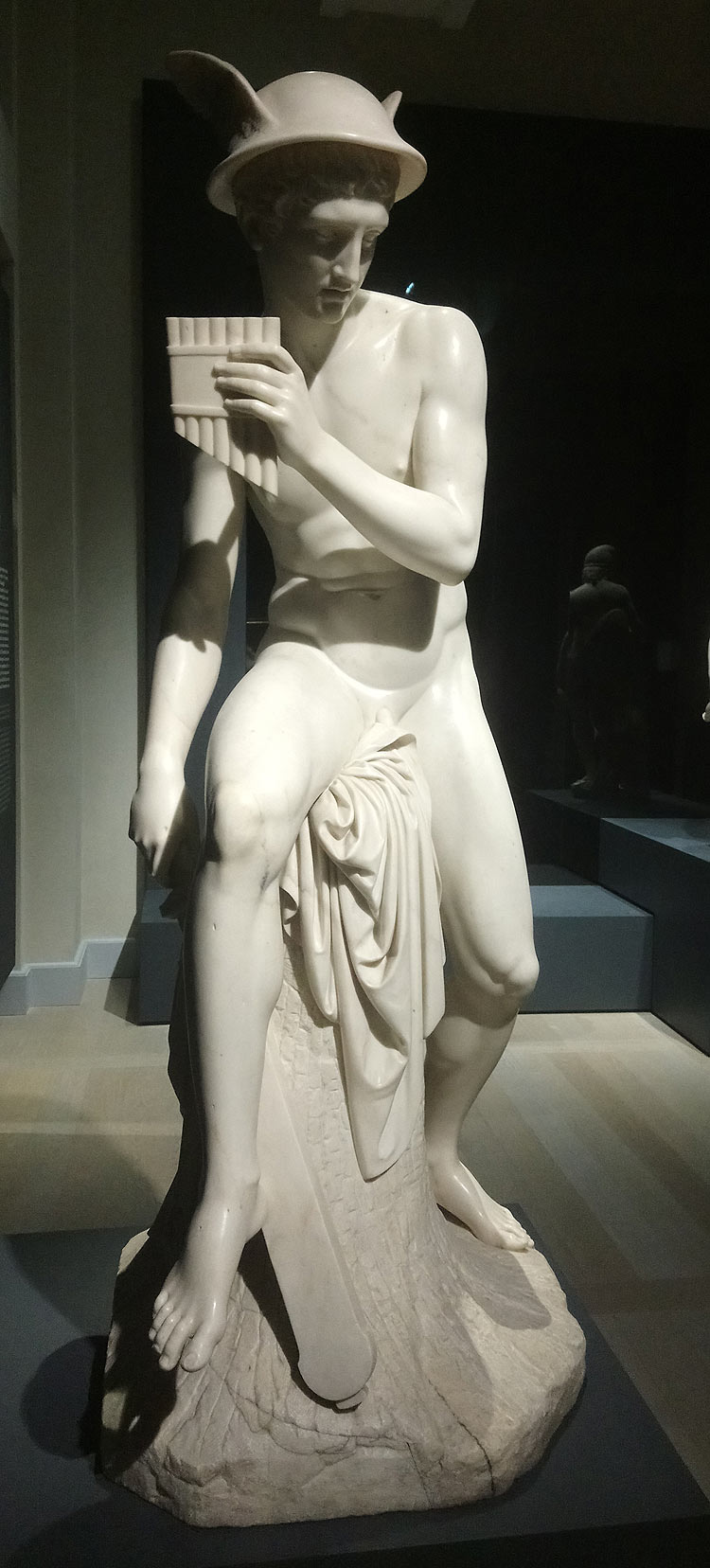 Bertel Thorvaldsen, Mercurio sul punto di uccidere Argo (1821-1824, dal modello del 1818; marmo, 175 x 67 x 83 cm; Collezione Potocki di Krzeszowice, in deposito a Cracovia, Muzeum Narodowe w Krakowie)
