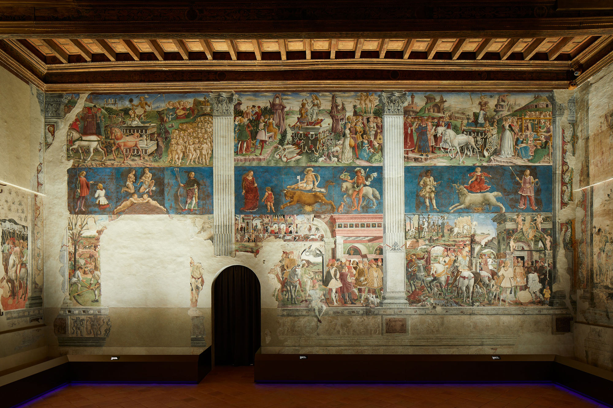 Palazzo Schifanoia, Salone dei Mesi: parete est, mesi di Marzo, Aprile e Maggio (Francesco del Cossa, 1469-70). Ph. Credit Henrik Blomqvist
