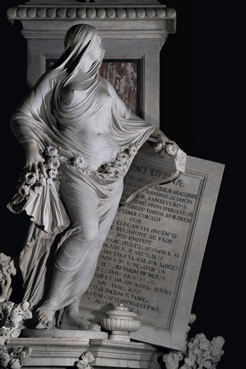Antonio Corradini, Pudicizia (1752; marmo; Napoli, Cappella Sansevero). Ph. Credit Museo Cappella Sansevero