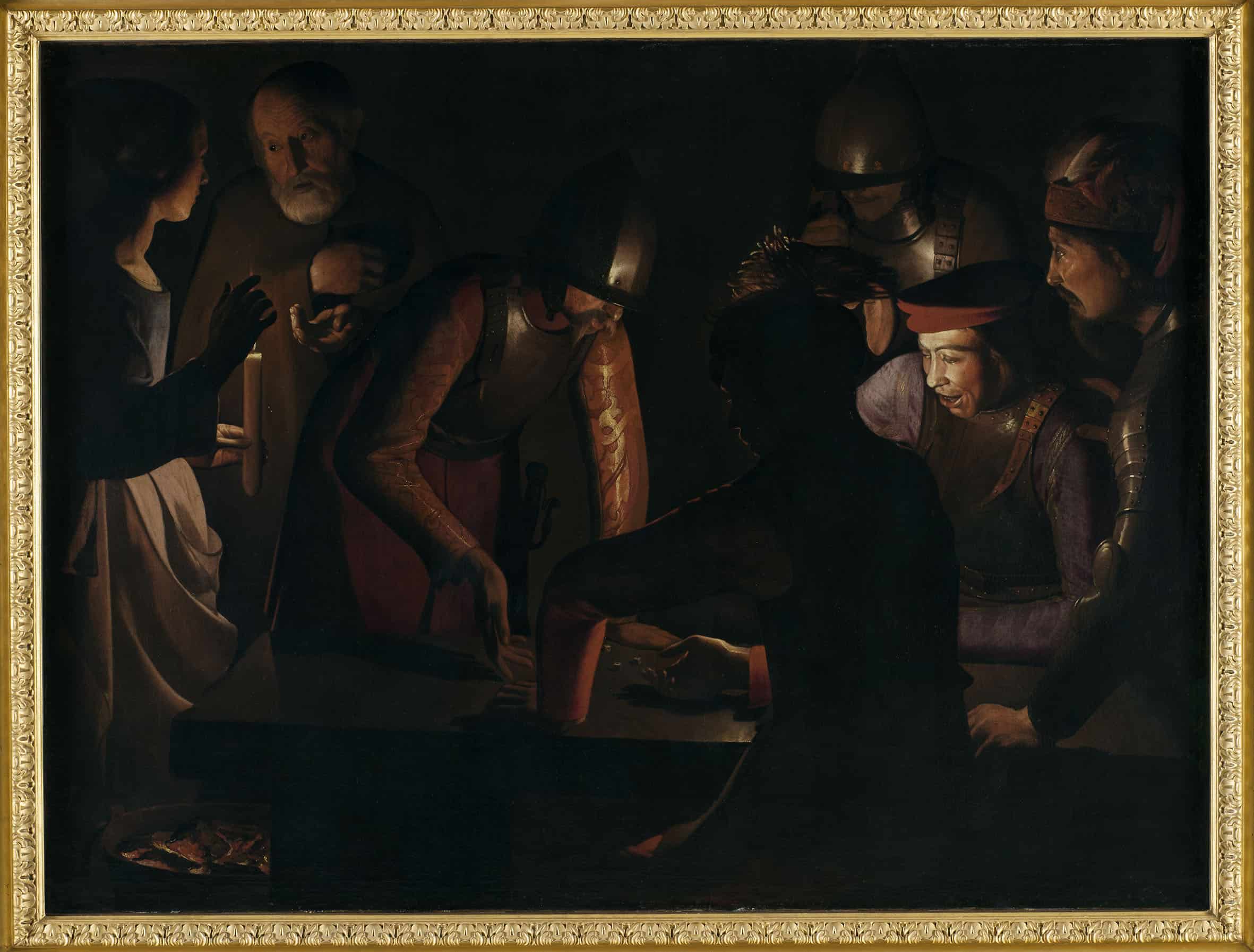 Georges de La Tour, La negazione di Pietro (1620-1630; olio su tela, 109 x 141,5 cm; Dutch Old Master Paintings)
