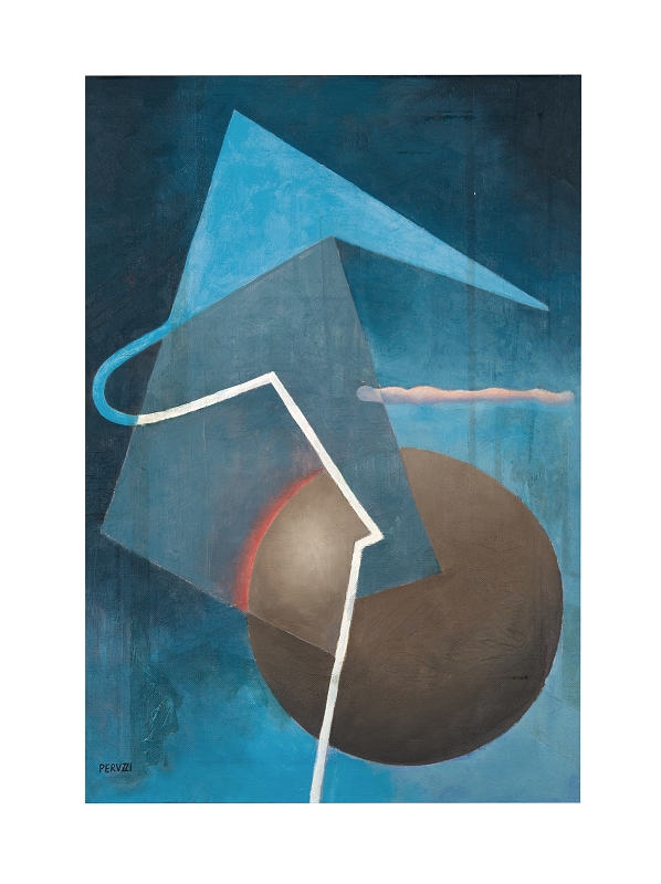 Osvaldo Peruzzi, Ideale cosmico (1937; olio su cartone, 65x50 cm; Fondazione Livorno) 