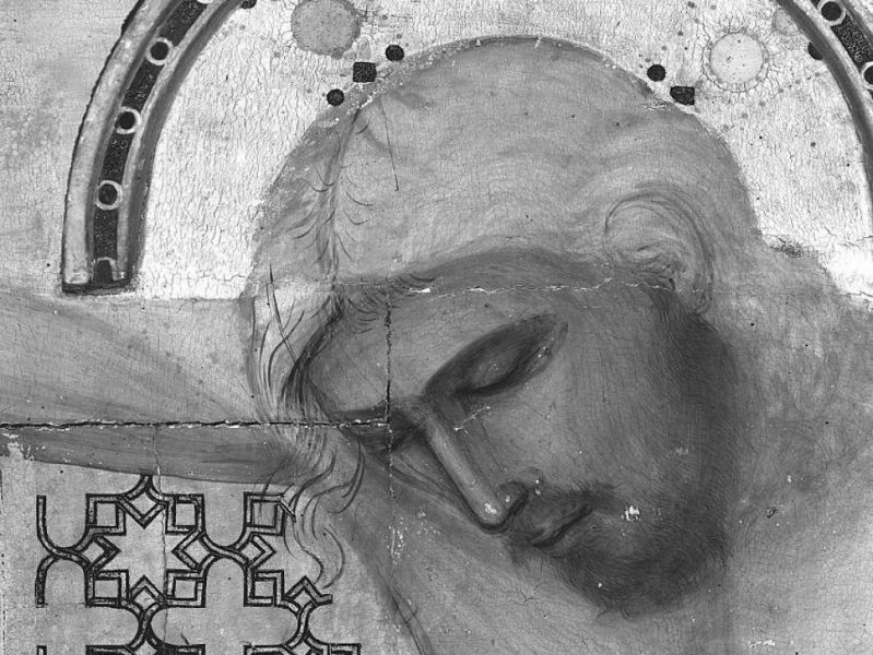 Dettaglio del disegno del Crocifisso di Giotto
