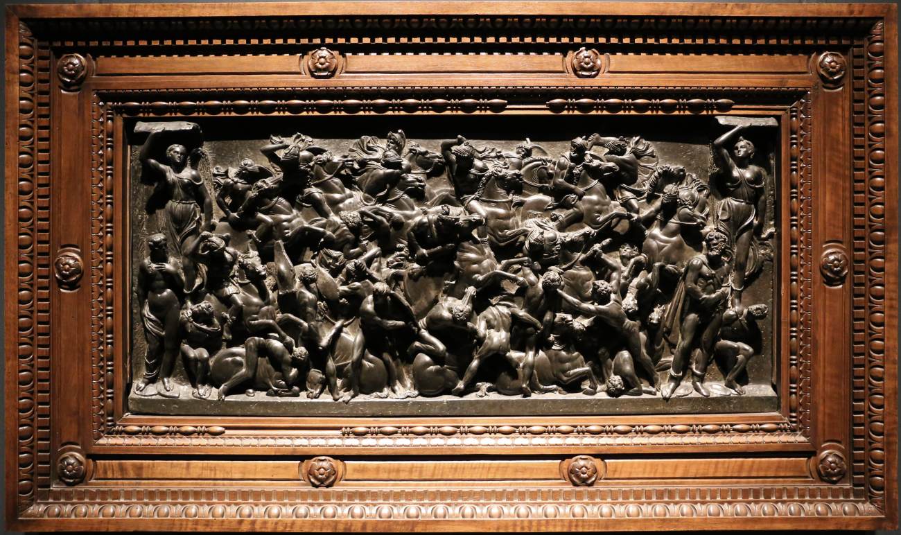 Bertoldo di Giovanni, Battaglia (1480-1485 circa; bronzo, 45 x 99 cm; Firenze, Museo Nazionale del Bargello) 