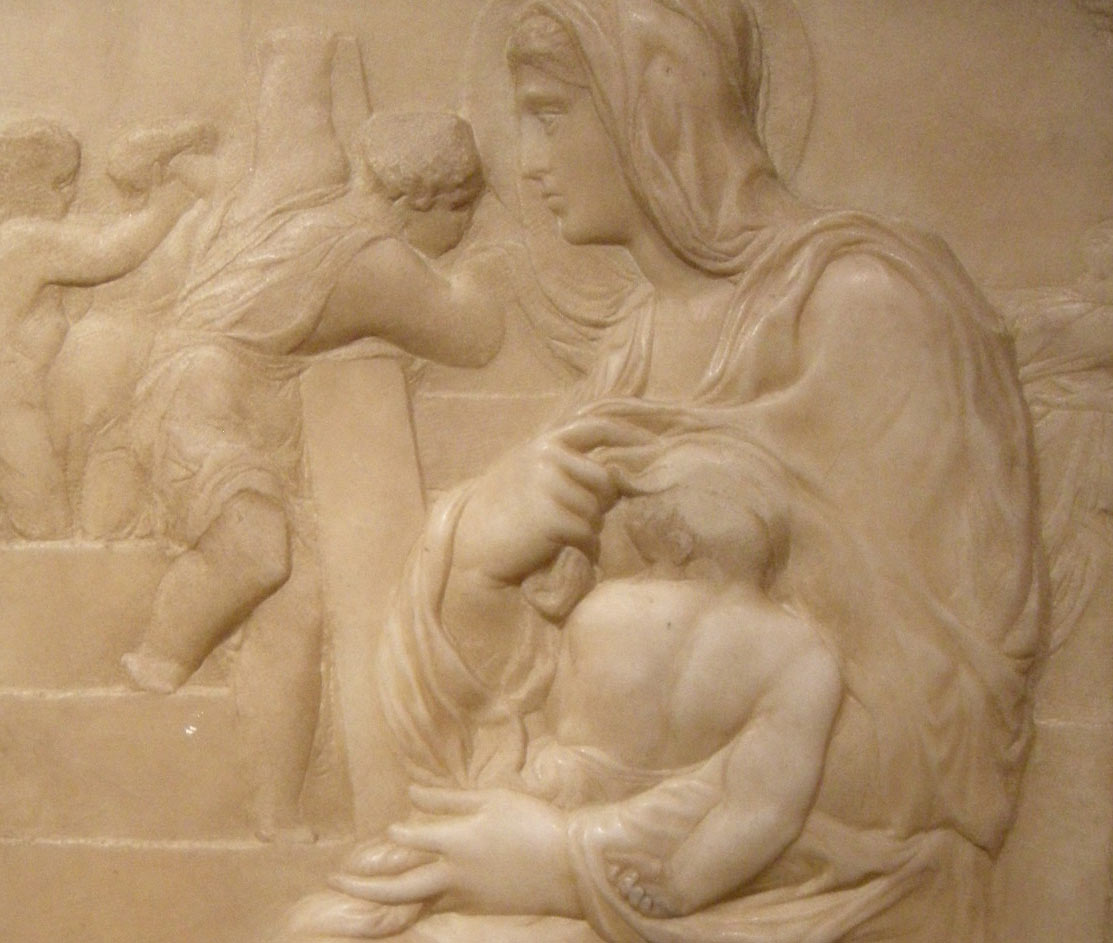Michelangelo, Madonna della Scala, dettaglio 