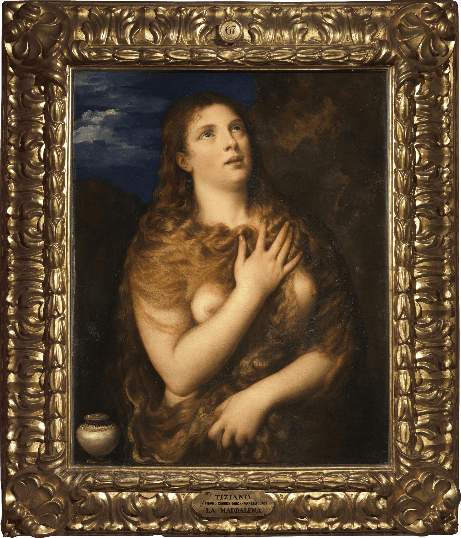 Tiziano, Santa Maria Maddalena (1533-1535 circa; olio su tavola, 85,8 x 69,5 cm; Firenze, Palazzo Pitti, Galleria Palatina, inv. Palatina n. 67)
