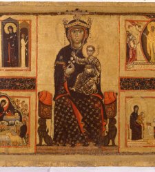 Arezzo feiert die Kunst von Margarito d'Arezzo, einem der größten Interpreten der Malerei des 13. Arezzo feiert die Kunst von Margarito d'Arezzo, einem der größten Interpreten der Malerei des 13.