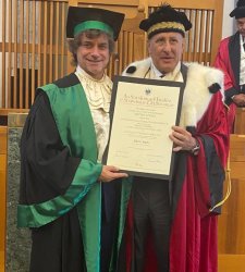 Honorary degree for Alberto Angela at the Federico II University of Naples. 