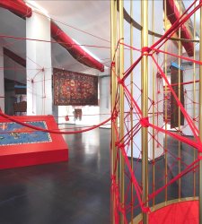 An exhibition at Brescia Castle showcases a selection of precious Turkestan carpets