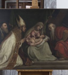 The altarpiece that Titian painted for his Pieve di Cadore will be restored.
