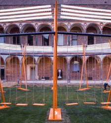 Stefano Boeri's giant swing arrives at the Statale di Milano for Design Week