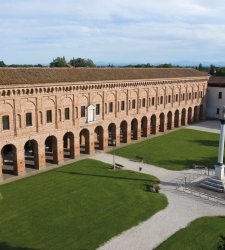 In Sabbioneta, Georg Baselitz on display with his works in the Galleria degli Antichi In Sabbioneta, Georg Baselitz on display with his works in the Galleria degli Antichi