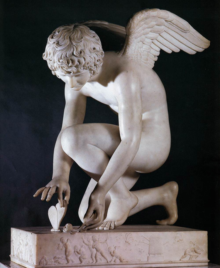 Cupido gioca con una farfalla di Antoine-Denis Chaudet