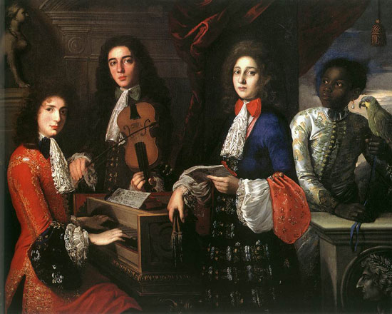 Ritratto di tre musicisti della corte medicea di Anton Domenico Gabbiani