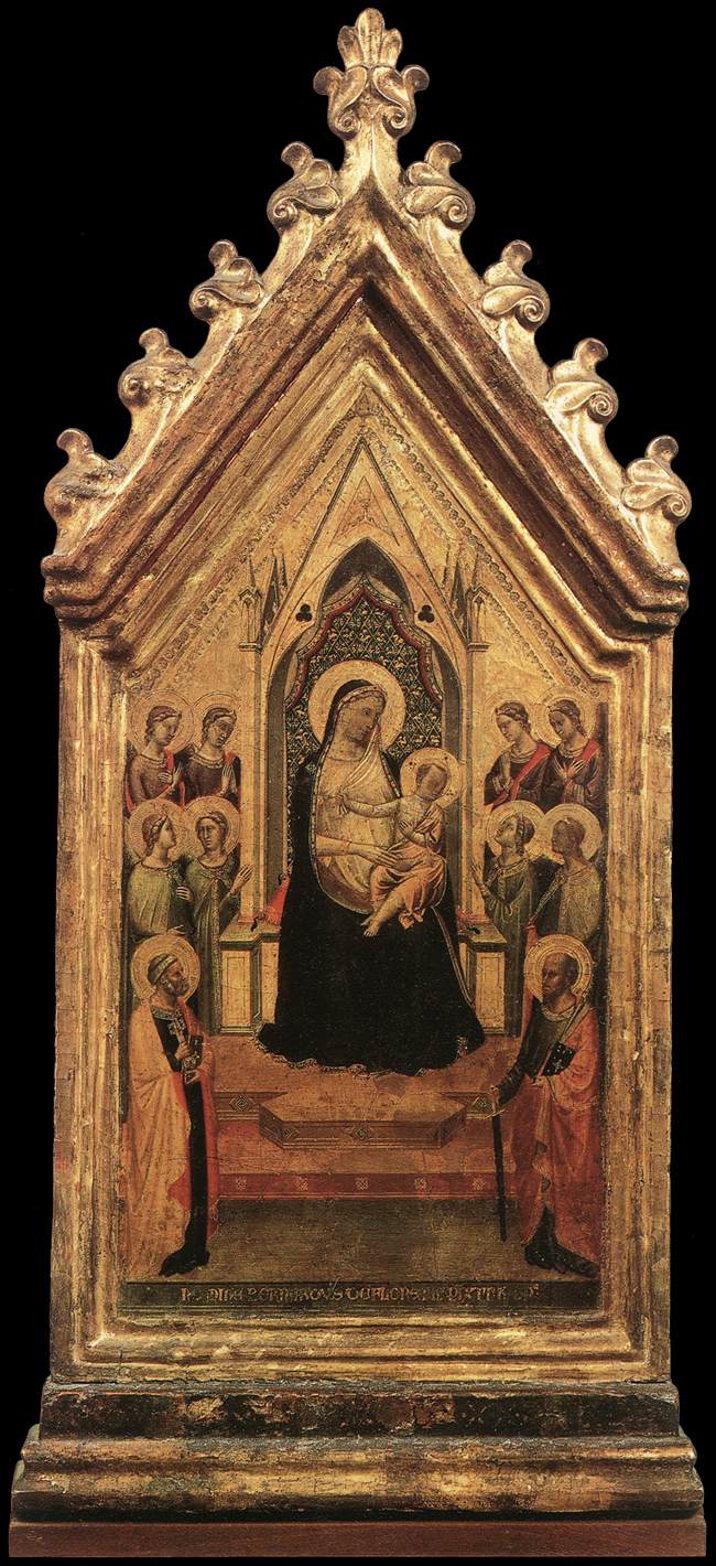 Madonna in trono con angeli e santi di Bernardo Daddi