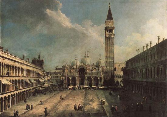 Piazza San Marco verso la basilica di Canaletto
