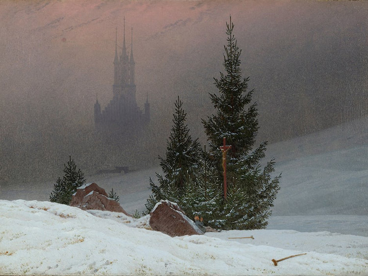 Paesaggio invernale di Caspar David Friedrich