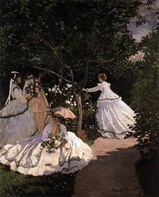 Donne in giardino di Claude Monet