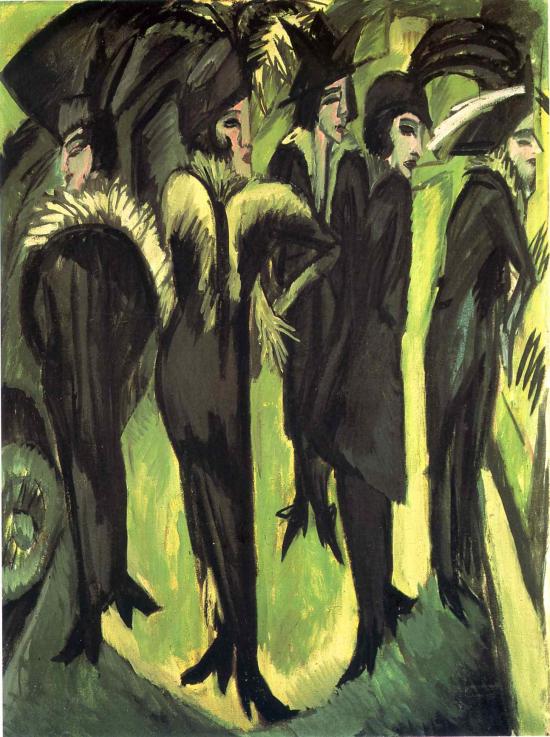 Cinque donne nella strada di Ernest Ludwig Kirchner