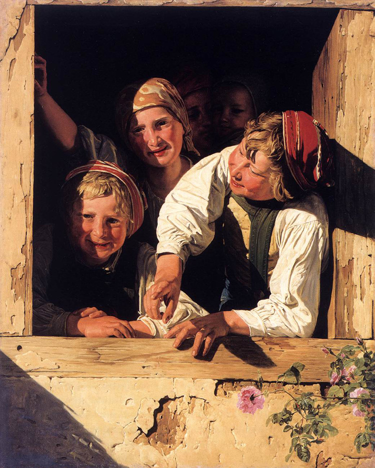 Bambini alla finestra di Ferdinand Georg Waldmueller