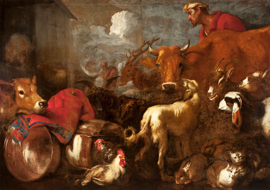Entrata degli animali nell'arca di Noè di Giovanni Benedetto Castiglione detto il Grechetto