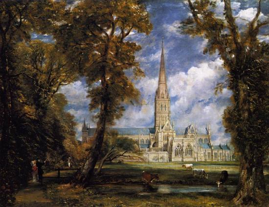 La Cattedrale di Salisbury vista dai giardini del vescovo di John Constable