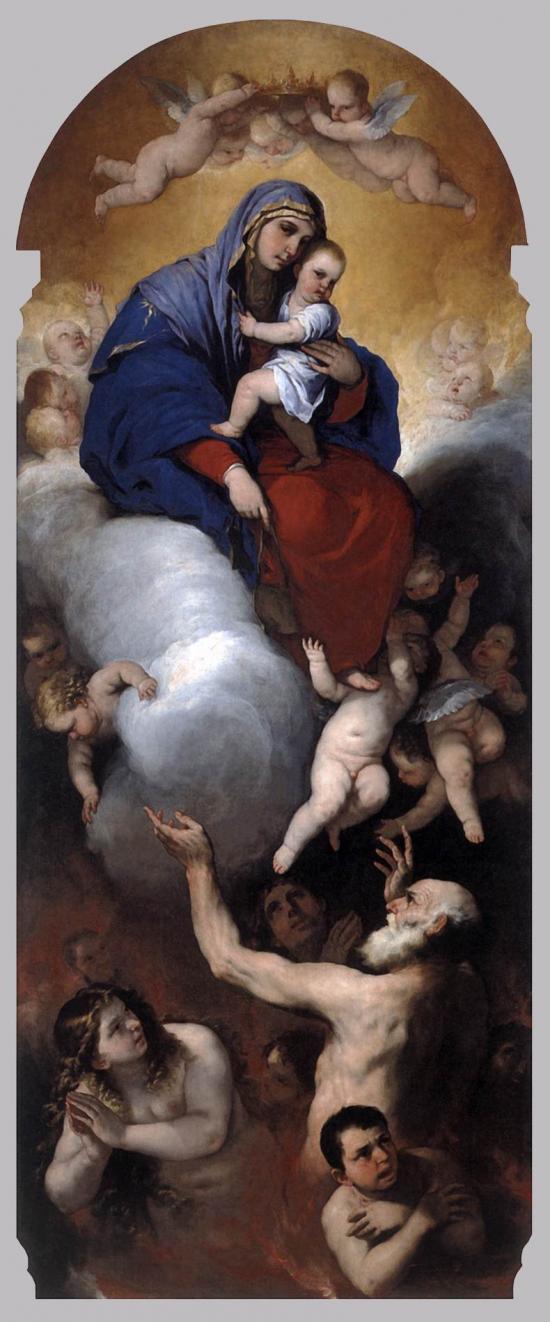 Madonna col Bambino e le anime del purgatorio di Luca Giordano