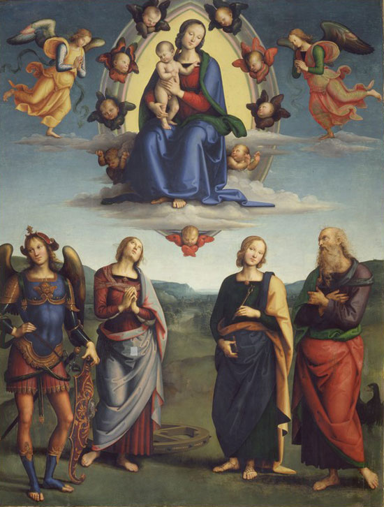 Madonna in gloria con Bambino e santi di Perugino