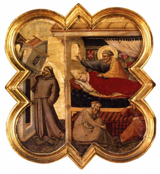 Scene della vita di san Francesco: il sogno di Innocenzo III di Taddeo Gaddi