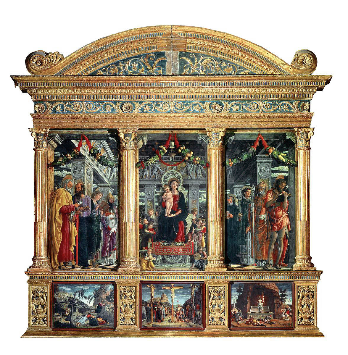 Andrea Mantegna, Pala di San Zeno (1457-1459; tempera su tavola, 480 x 450 cm; Verona, San Zeno)
