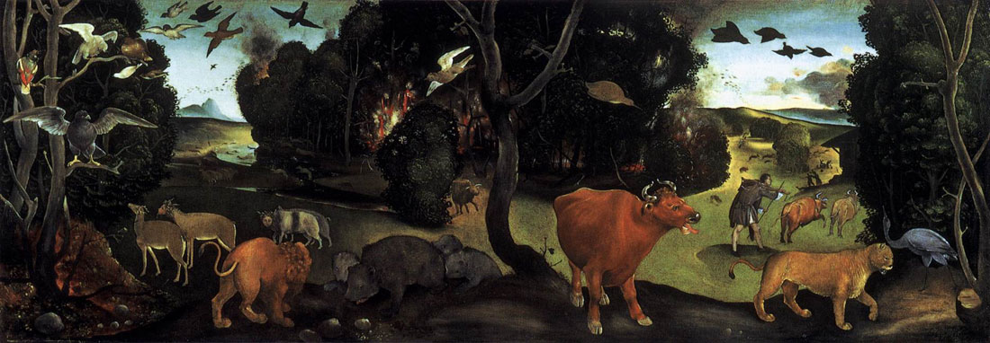 Piero di Cosimo, Paesaggio con animali
 Piero di Cosimo, Paesaggio con animali