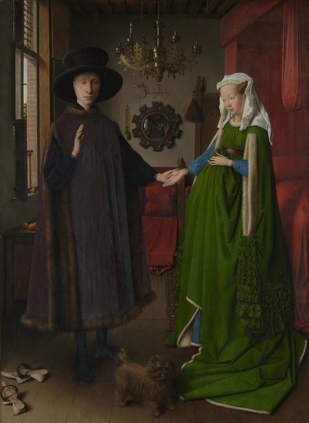 Jan van Eyck, Ritratto dei coniugi Arnolfini Jan van Eyck, Ritratto dei coniugi Arnolfini