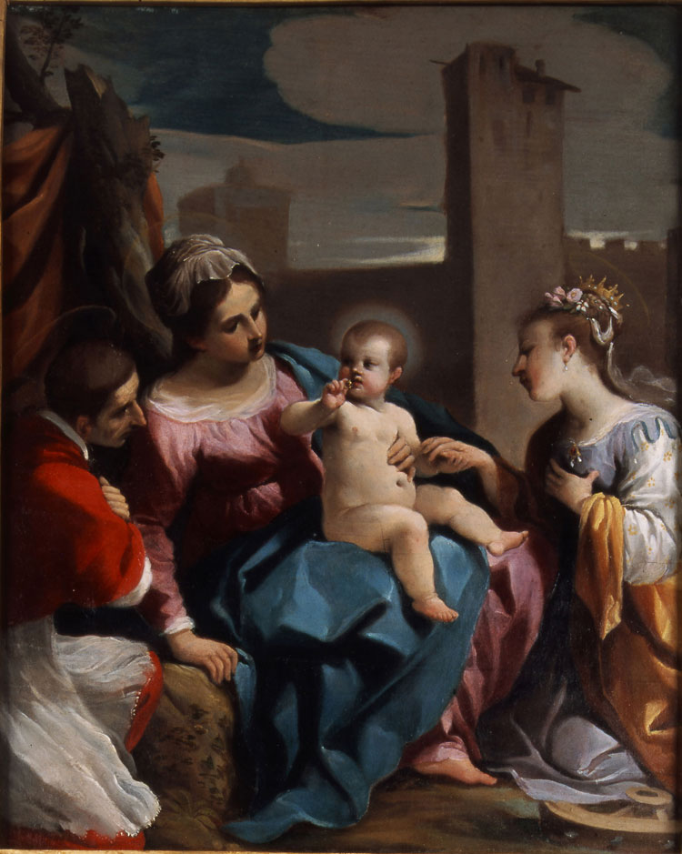Guercino, Matrimonio mistico di santa Caterina alla presenza di san Carlo Borromeo Guercino, Matrimonio mistico di santa Caterina alla presenza di san Carlo Borromeo