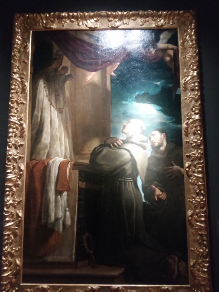 Guercino,  San Bernardino da Siena e san Francesco d’Assisi in preghiera davanti alla Madonna di Loreto Guercino, San Bernardino da Siena e san Francesco d’Assisi in preghiera davanti alla Madonna di Loreto