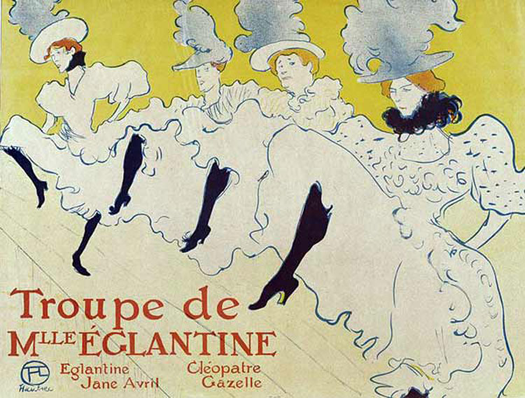 Henri de Toulouse-Lautrec, La Troupe de Mademoiselle Églantine Henri de Toulouse-Lautrec, La Troupe de Mademoiselle Églantine
