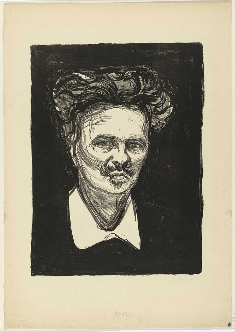 Edvard Munch, Ritratto di August Strindberg Edvard Munch, Ritratto di August Strindberg