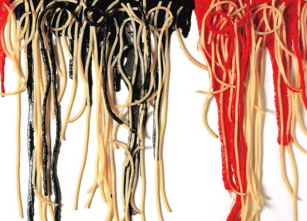 Armando Testa, Spaghetti su tela Armando Testa, Spaghetti su tela
