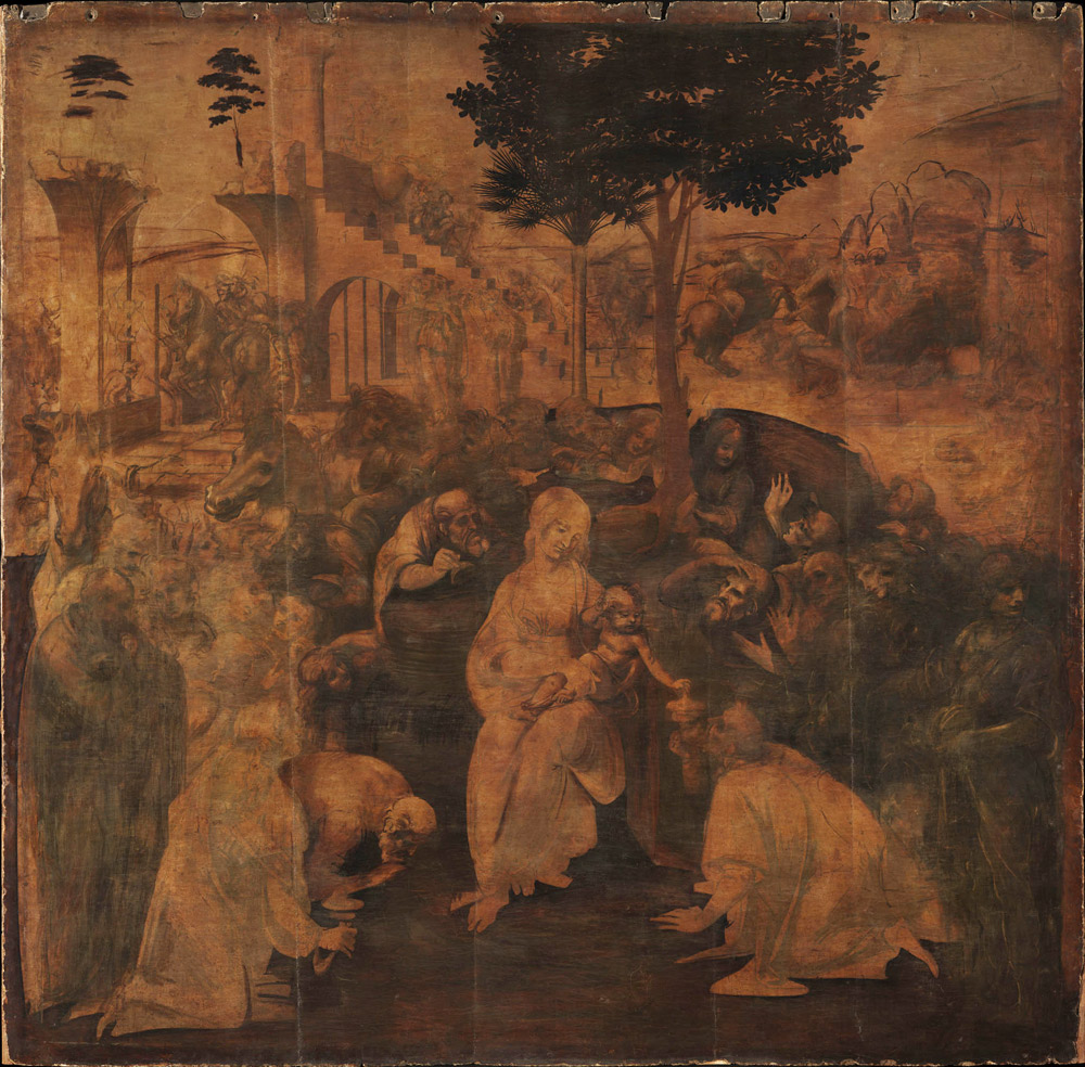 L'Adorazione dei Magi prima del restauro L'Adorazione dei Magi prima del restauro