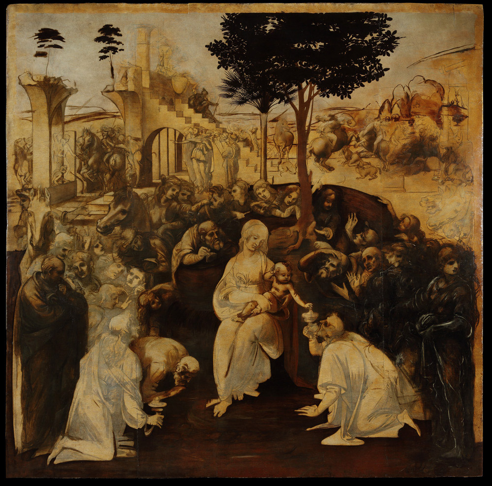 2. Leonardo, Adorazione dei Magi (Firenze, Galleria degli Uffizi)
