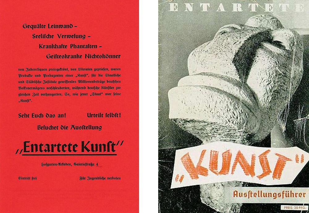 Il volantino pubblicato per promuovere la mostra e il catalogo della mostra di Berlino