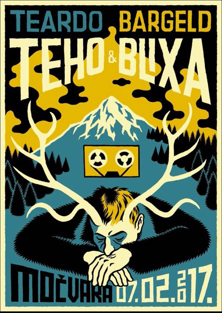 Igor Hofbauer, Locandina per il concerto di Teho Teardo e Blixa Bargeld al Mo&#x10d;vara di Zagabria