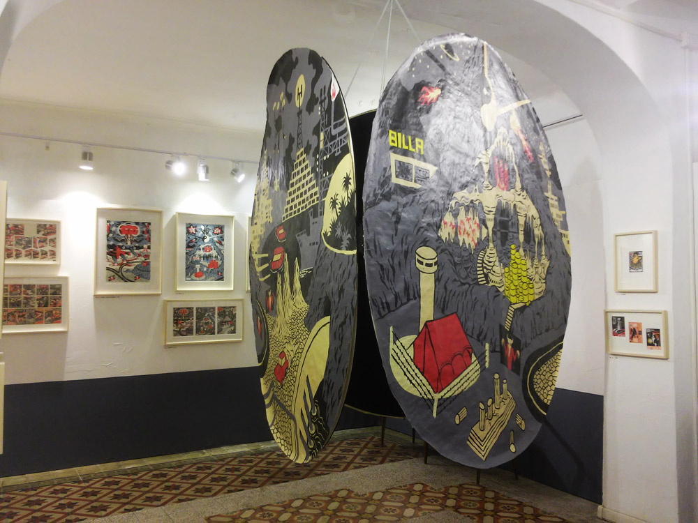 Una delle sale della mostra Igor Hofbauer. Fuck Hof