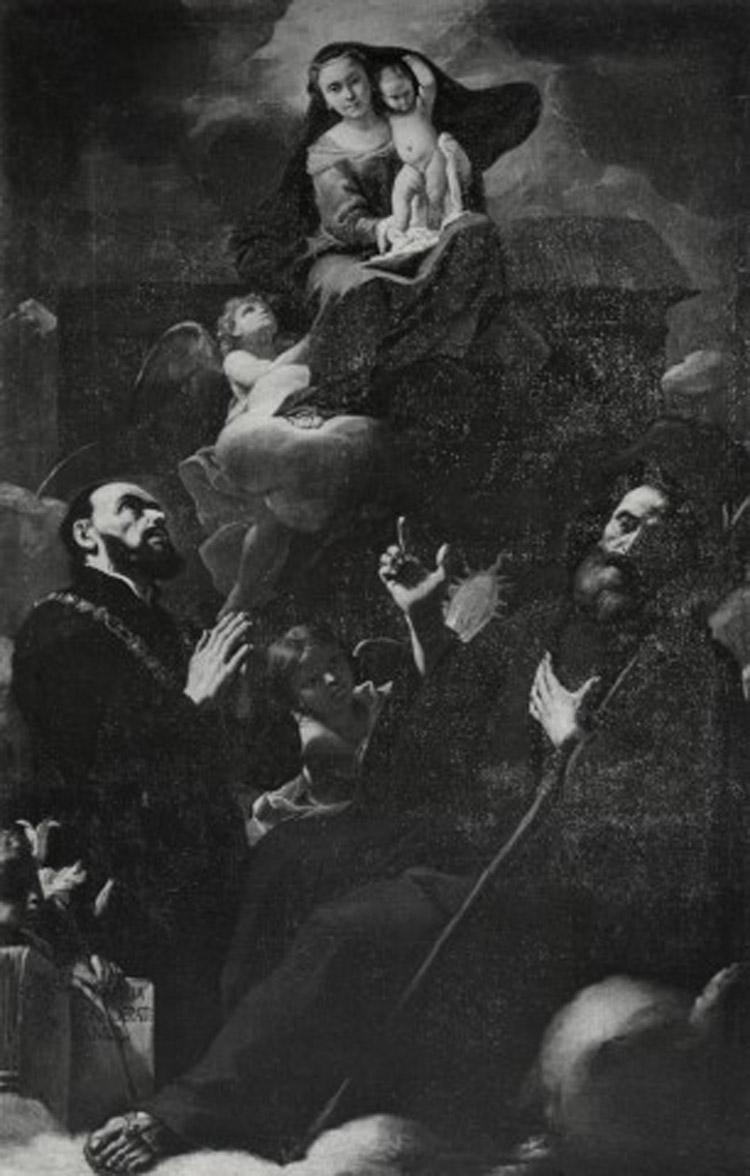 Mattia Preti, Madonna col Bambino tra i santi Gaetano da Thiene e Francesco da Paola Mattia Preti, Madonna col Bambino tra i santi Gaetano da Thiene e Francesco da Paola