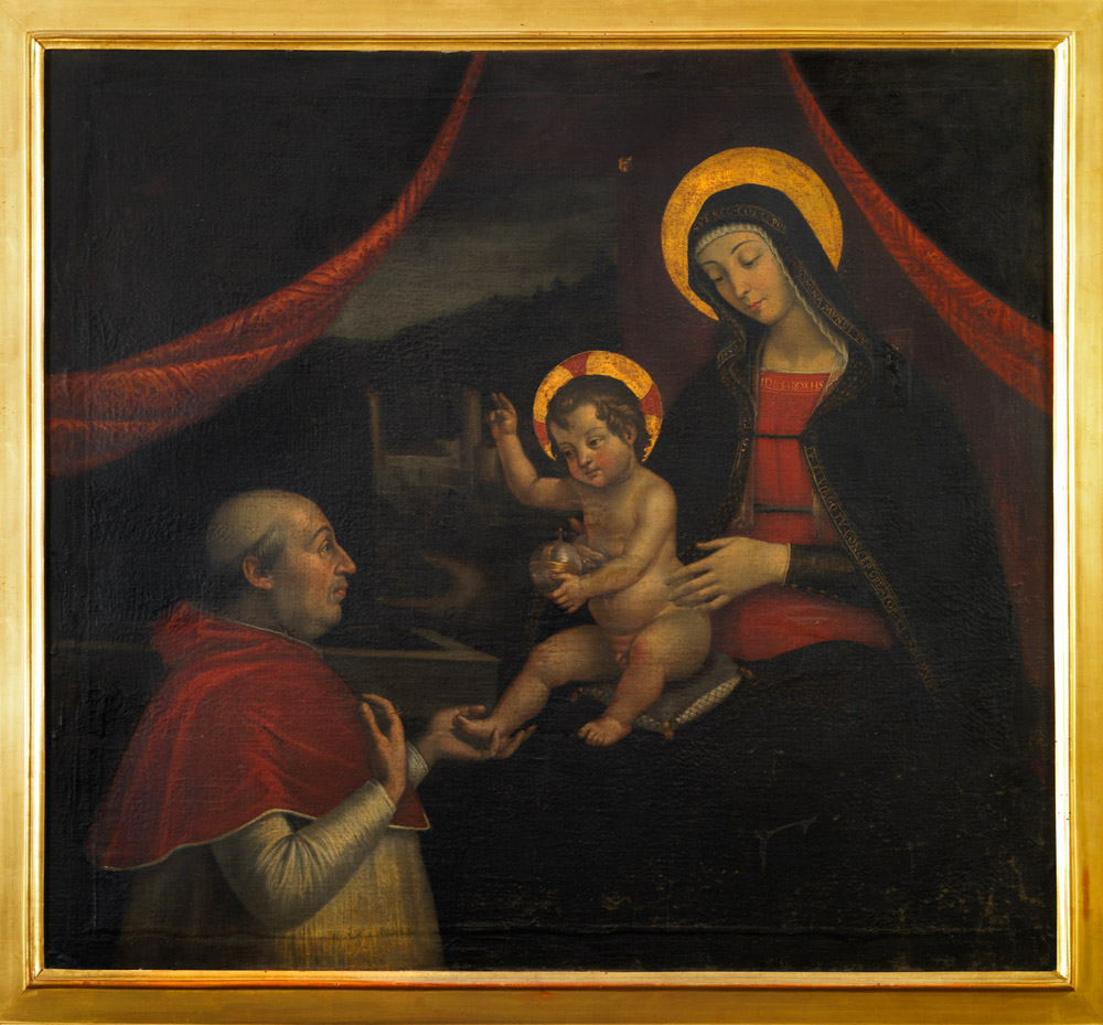 Pietro Fachetti, Investitura divina di Alessandro VI, copia dal dipinto murario del Pinturicchio Pietro Fachetti, Investitura divina di Alessandro VI, copia dal dipinto murario del Pinturicchio