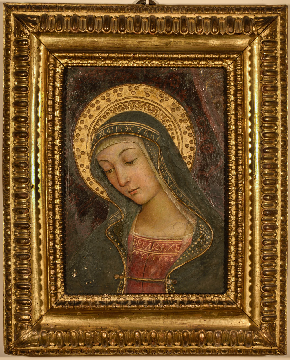 Pinturicchio, Madonna, frammento della distrutta Investitura divina di Alessandro VI Pinturicchio, Madonna, frammento della distrutta Investitura divina di Alessandro VI