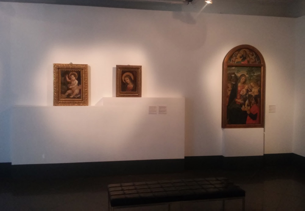 Sala della mostra Pintoricchio. Pittore dei Borgia Sala della mostra Pintoricchio. Pittore dei Borgia