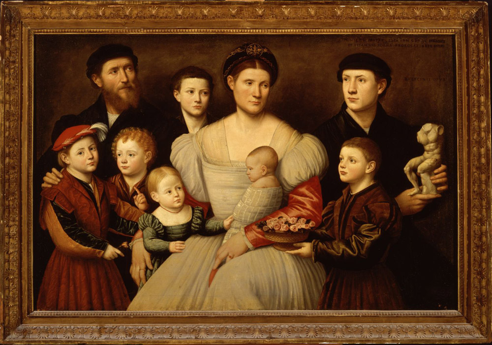 Bernardino Licinio, Ritratto della famiglia di Arrigo Licinio Bernardino Licinio, Ritratto della famiglia di Arrigo Licinio