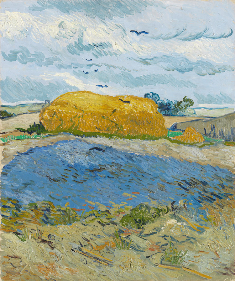 Vincent van Gogh, Covone sotto un cielo nuvoloso Vincent van Gogh, Covone sotto un cielo nuvoloso