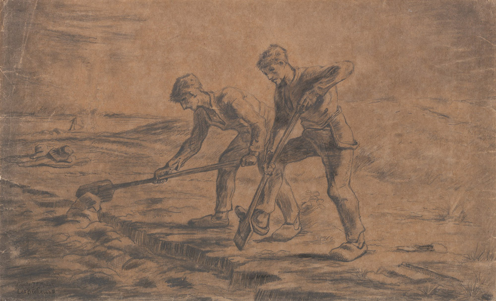 Vincent van Gogh, Due zappatori (da Jean-François Millet) Vincent van Gogh, Due zappatori (da Jean-François Millet)